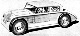 Claveau 6 CV (1930) – Illustration, die die Proportionen zeittypisch etwas idealisiert