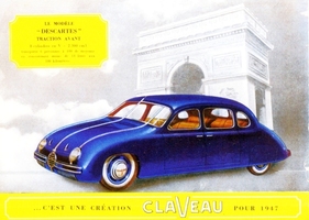 Claveau Descartes (1947) – Titelblatt des Prospektes, der ähnlich wie das Auto von – insbesondere für einen Privatier – sehr aufwendiger Machart war