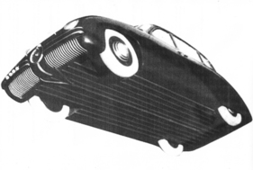Claveau Descartes (1947) – glattflächiger Unterboden, der (ähnlich wie später beim Citroën DS) einen grossen Teil zum hervorragenden Luftwiderstand beiträgt