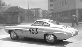 Conrero Alfa Romeo 1900 Sprint (1953) - Ansicht von schräg hinten, aufgenommen in Genf 1953 Conrero Alfa Romeo 1900 Sprint (1953) - Ansicht von schräg hinten, aufgenommen in Genf 1953