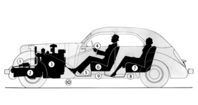 Cord 810 (1936) - Querschnitt durch den "Sedan"