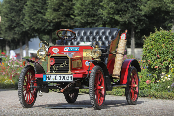 Covert L4 (1903) - der EInzylinder bringt den Wagen auf 30 km/h - 19. ASC Classic-Gala Schwetzingen 2023