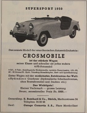Crosley Crosmobile (1950) - in der Vertriebswerbung