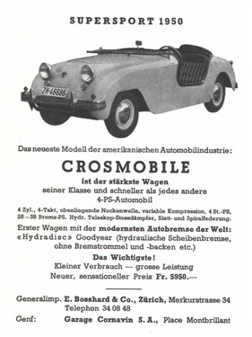 Crosmobile  (1950) - Werbung aus dem Jahre 1950 - 