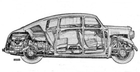 Crossley Streamline (1933) – Schnittzeichnung