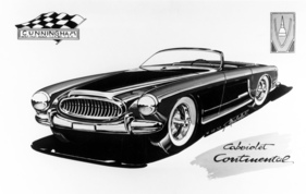 Cunningham Chrysler Firepower Cabriolet Vignale (1952) - auf einer Skizze von Giovanni Michelotti