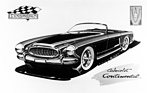 Cunningham Chrysler Firepower Cabriolet Vignale (1952) - auf einer Skizze von Giovanni Michelotti