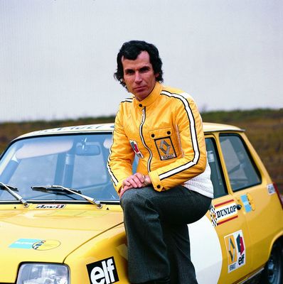 Cup-Pate Glemser und sein Dienstwagen - ein Renault 5 im Renntrimm