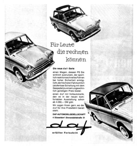 DAF 750 (1963) - Werbung - für Leute, die rechnen können
