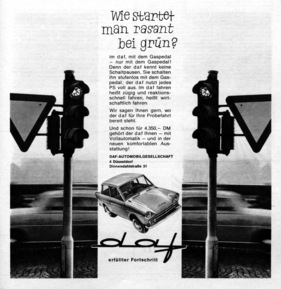 DAF 750 (1963) - Werbung - wie startet man rasant bei Grün