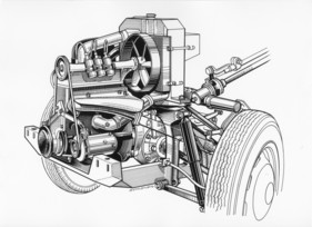 DKW 3=6 (1956) - Frontantrieb, drei Zylinder, Zweitaktprinzip - so auch die Basis für die Nachfolger 1000 S und 1000 SP