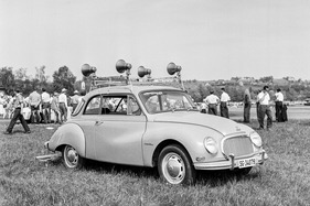 DKW 3=6 (1957) - Einsatz als Lautsprecherwagen - am Autoslalom von Dübendorf 1958