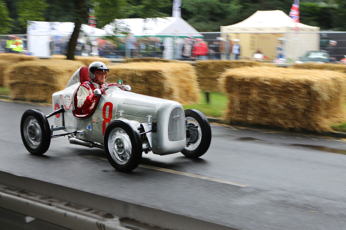 DKW Auto Union Monoposto mit Baujahr 1946, gefahren von Harry Lund aus Apenrade, Dänemark, am Hamburger Stadtpark-Revival 2016