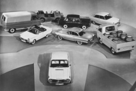 DKW F 102 (1964) – und das Auto-Union-Programm 1964: Munga, 1000 SP, DKW F 11, DKW F 12 als Limousine und Roadster sowie der neue Schnellaster als Kasten- und Pritschenwagen (1964)