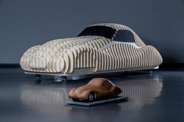 Image: DKW F8 streamlined frame model - special exhibition "Windschnittig" at the August Horch Museum 2023