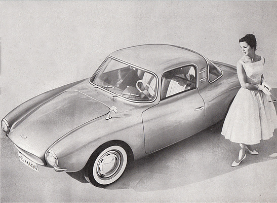 DKW Monza (1956) - Wundervolle Präsentation des Wagens, Abbildung aus einem englischsprachigen Verkaufsprospekt