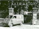 Image: DKW Schnelllaster in front of the Auto Union headquarters on Schrannenstrasse in 1950