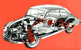 DKW Sonderklasse (1953) - Durchsichtszeichnung