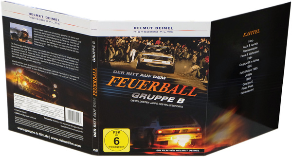 Bild DVD aufgeklappt, Aussenseite - Film "Gruppe B - Der Ritt auf dem Feuerball"