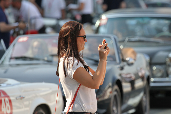 Da wird noch eifrig geknippst in Monza - Passione Caracciola 2017