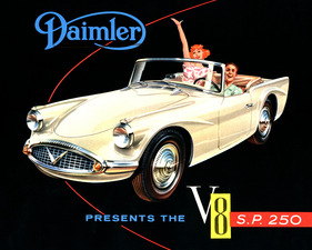 Daimler SP 250 (1959) - Titelseite des Verkaufsprospektes von 1959