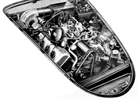 Daimler SP 250 (1959) - enge Platzverhältnisse im Motorraum