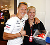 Daniel Reinhard mit Michael Schumacher am Grand Prix von Italien im Jahr 2010