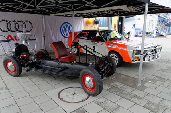 Bild: Das Audi-Rallye-Team wird mit Fahrzeugen, Fahrern und Mechanikern an den Road Days in Luzern 2015 anzutreffen sein