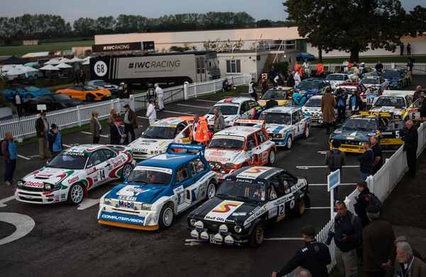 Das Feld der Rally-Wagen fuhr Demo-Läufe auf der Sprint-Strecke
