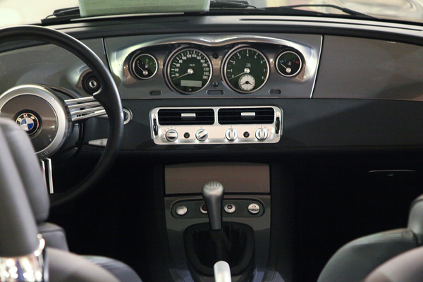 The interior of the BMW Z8 from 2003 - Auction of the classic car gallery at the Dolder Grand Hotel 2017