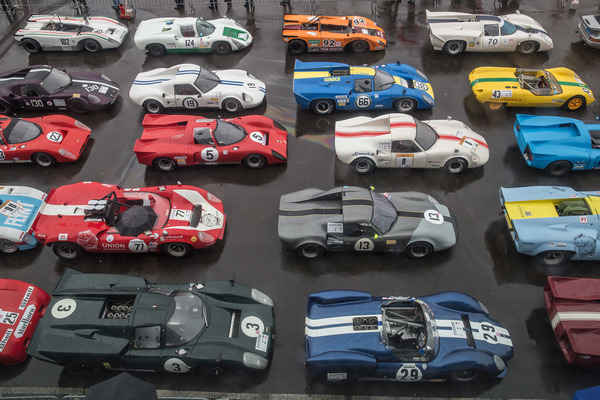 Image: The starting grid of the FIA Masters Historic Sports Car in the waiting room - AvD OGP 2017