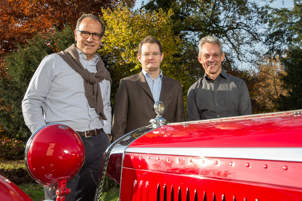 Bild Das Team hinter der Fischer Classic Car Auktion vom 28. Mai 2016: Frank Lutz (Franks Originale), Kuno Fischer (Galerie Fischer) und Bernd Link (Swiss Classic World Luzern)
