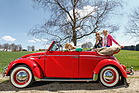 Image: The VW Beetle Cabriolet of the sixties in spring
