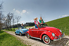 Image: The VW Beetle Cabriolet of the sixties in spring