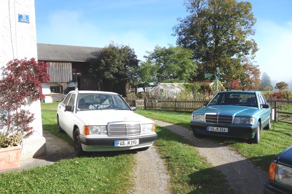 Das Winterauto "Snowflake": Mercedes-Benz 190 E 1.8 (1991) und "Ophilia": Mercedes-Benz 190 E 1.8 (1991)