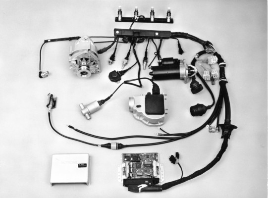 The electronic inner workings of a motor