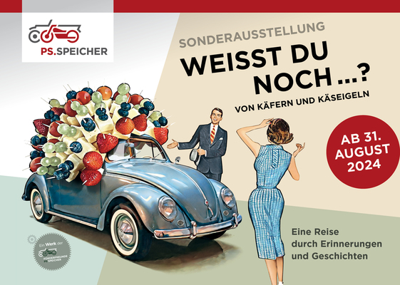 Image: The official poster of the special exhibition - Special exhibition "Do you remember... of beetles and cheese hedgehogs" at PS.Speicher
