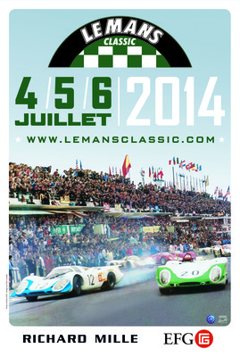 Das offizielle Plakat zu Le Mans Classic vom 4. - 6. Juli 2014