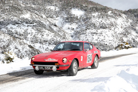Datsun 240Z (1972) an der Rallye Monte Carlo Historique 2015