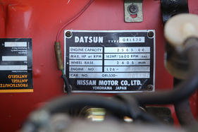 Datsun 260 Z 2+2 (1977) - Chassis-Plakette