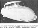 Davis "Baby" Three-Wheeler (1947) – Der erste Prototyp in einem Zeitungsausschnitt