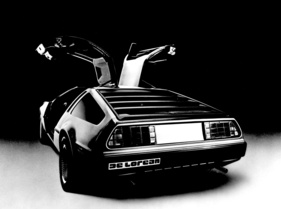 De Lorean DMC-12 (1981) - Heckansicht des Flügeltürers