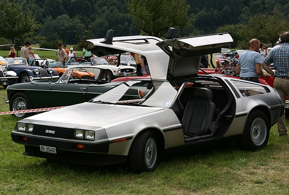 De Lorean DMC-12 (1982) - De Lorean an einem Treffen für englische Fajrzeuge im Jahre 2007