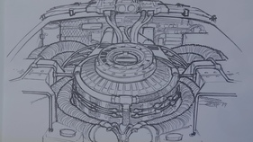 De Lorean DMC-12 (1982) - Filmauto-Replika - Planzeichnung von damals (1982)