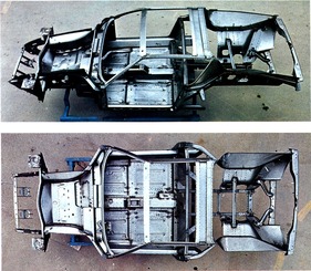 De Tomaso Pantera (1973) - Chassis-Konstruktion - aus einer Werksdokumentation