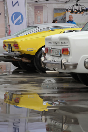 De Tomaso Pantera - Heckansicht im Spiegelbild - Dolder Classics September 2015