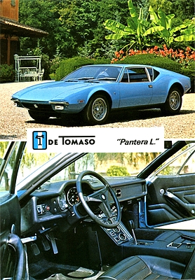 De Tomaso Pantera L (1974) - Postkarte, die zu Promotionszwecken eingesetzt wurde