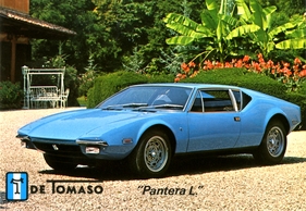 De Tomaso Pantera L (1974) - ein früher Pantera, ohne Verbreiterungen und Spoiler - Werkspromotionsmatierial