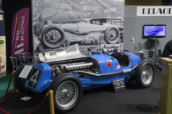 Delage 15 S8 (1937) - ausgerüstet mit einem Reihen-Achtzylinder mit 1486 cm3 und 170 PS bei 8000 U/min - Rétromobile Paris 2024