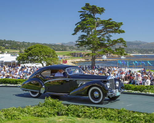 Delage D8-120 Letourneur et Marchand Aérosport (1938) - 1. Rang in der Klasse J-2 beim Pebble Beach Concours d'Elegance 2024